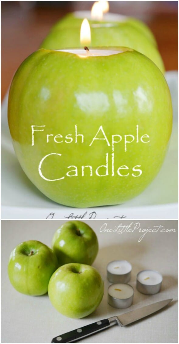 Fall Apple Candle Holders
