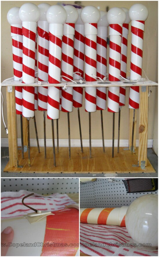 DIY Candy Cane Poles