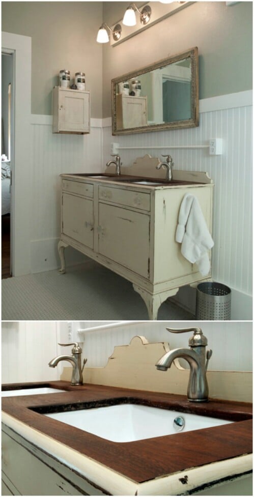 Upcycled Buffet Vanity
