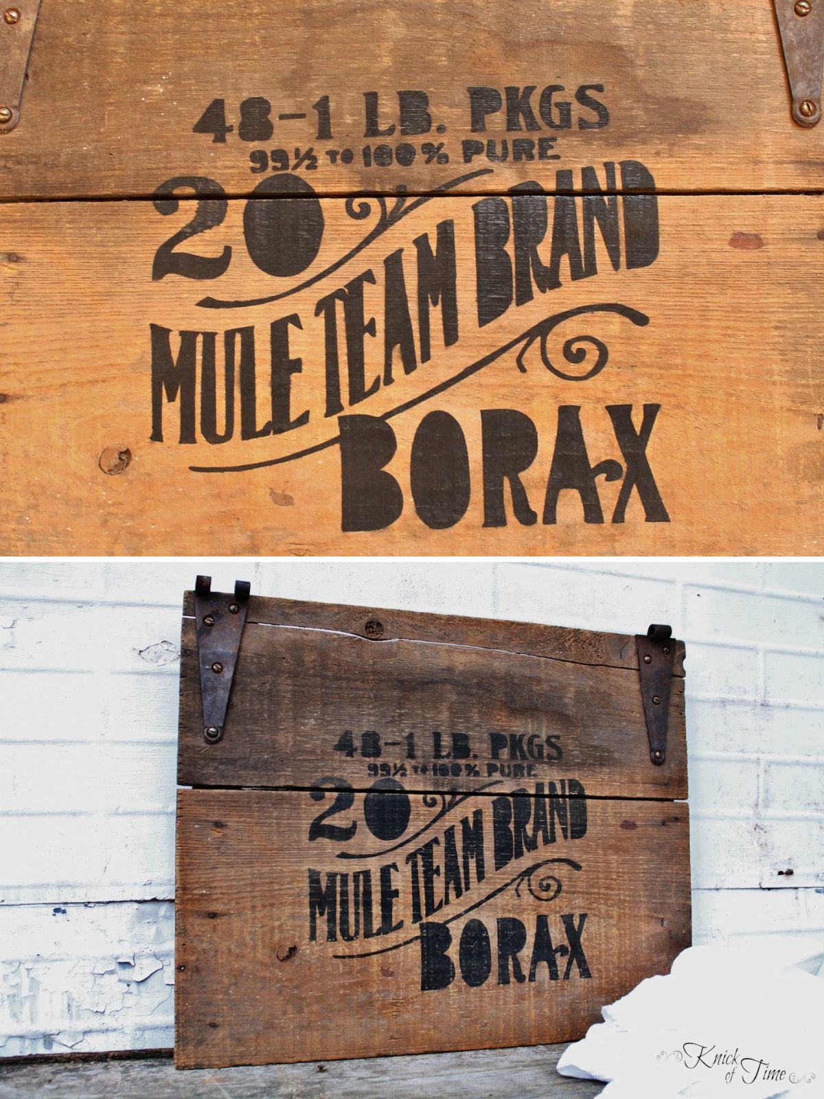 DIY Crate Lid Sign collage.
