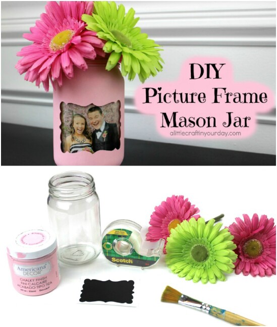 DIY Mason Jar Picture Frame