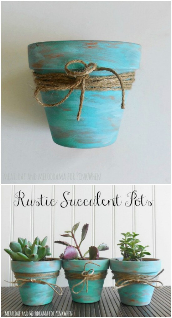 DIY Rustic Succulent Pots