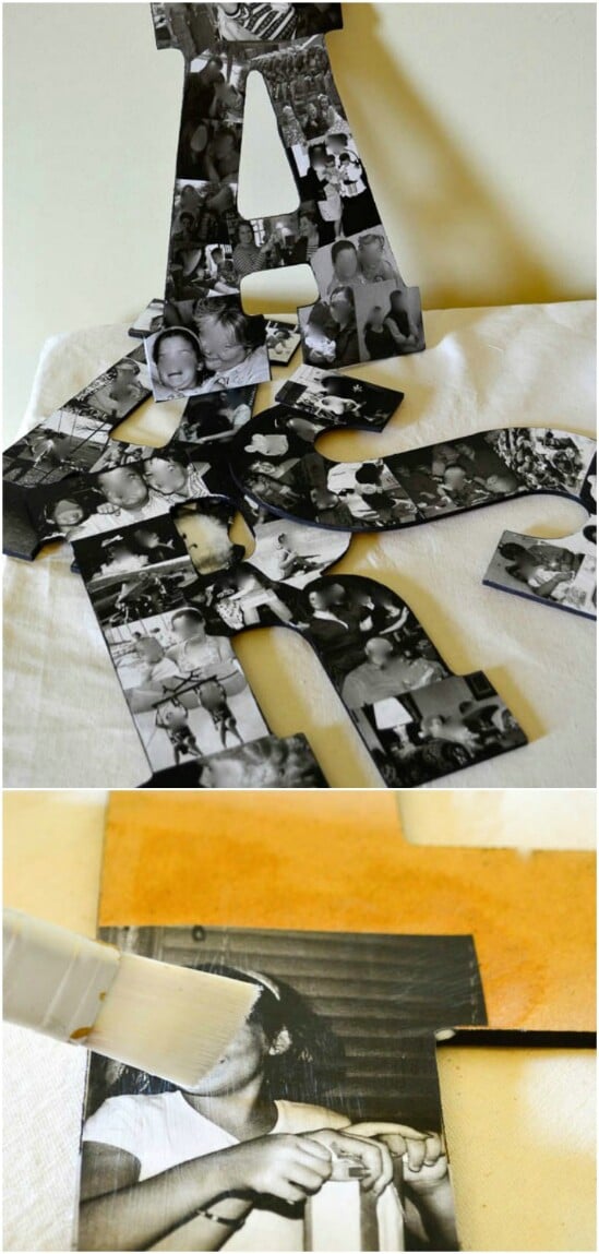 DIY Photo Collage Letters