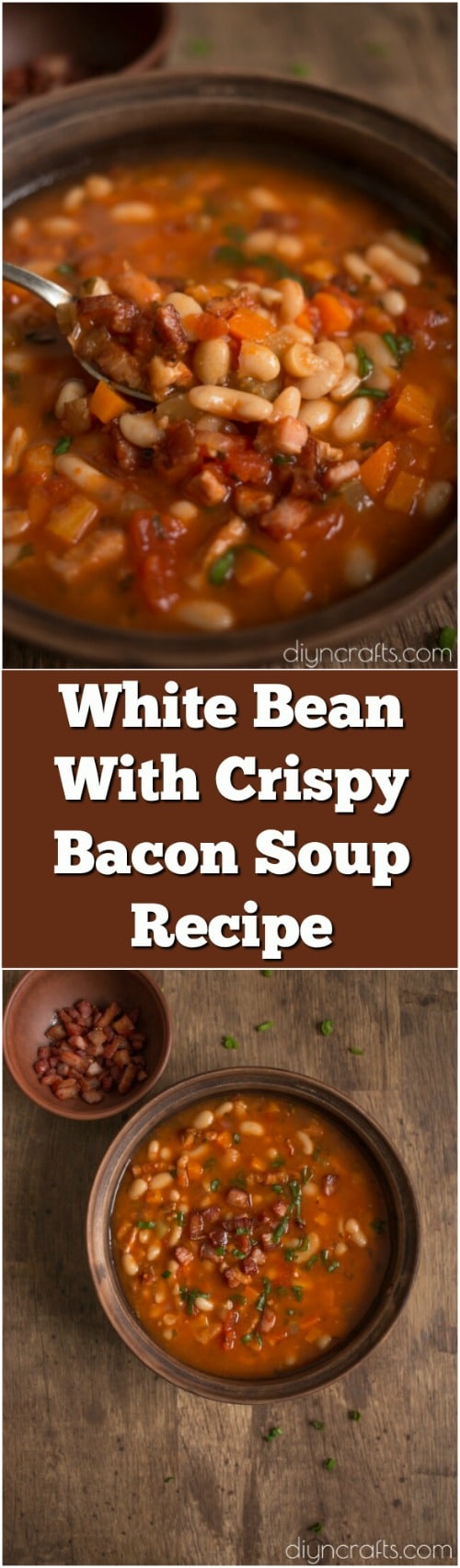White Bean With Crispy Bacon Soup - The Yummiest Soup For The Winter Blues
