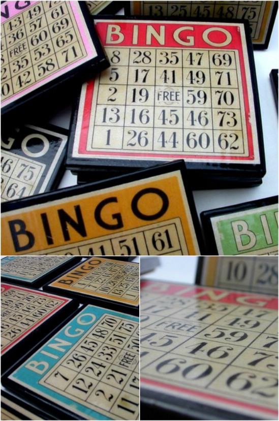 DIY Bingo Card Coasters
