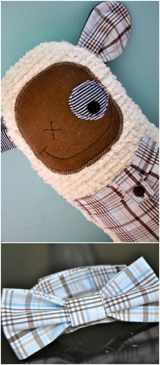 Whimsy Clothing Animal - 20 Adorably Creative Upcycling Projects To Repurpose Old Baby Clothes