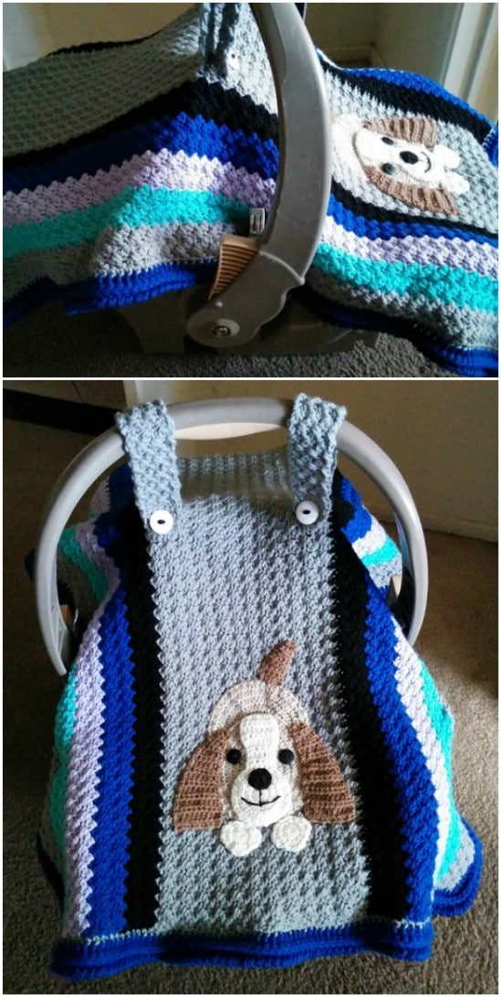 Simple Crocheted Car Seat Cover