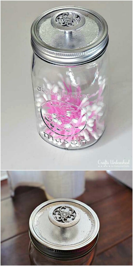 Handled Canisters - 30 Mind Blowing DIY Mason Jar Organizers You’ll Want To Make Right Away