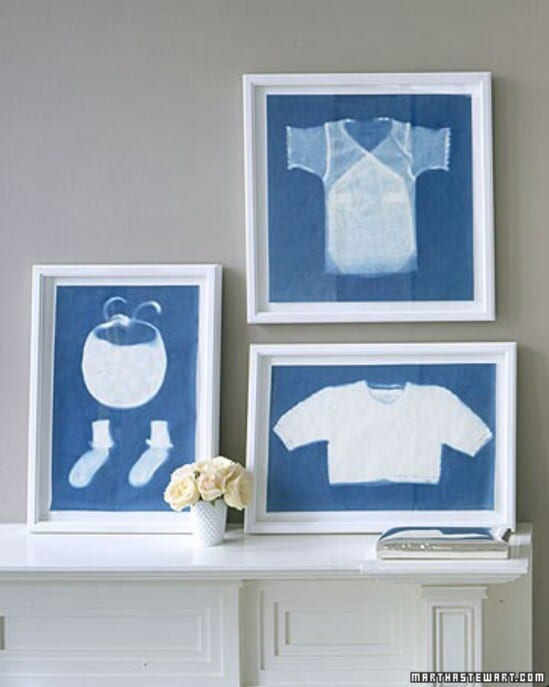 Baby Clothes Sun Prints - 20 Adorably Creative Upcycling Projects To Repurpose Old Baby Clothes