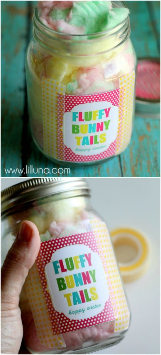 Fluffy Bunny Tails Jar
