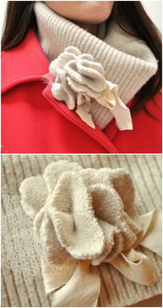 Sweater Neck Warmer - 50 Amazingly Creative Upcycling Projects For Old Sweaters