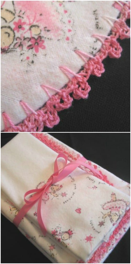 Crocheted Edge Baby Blankets