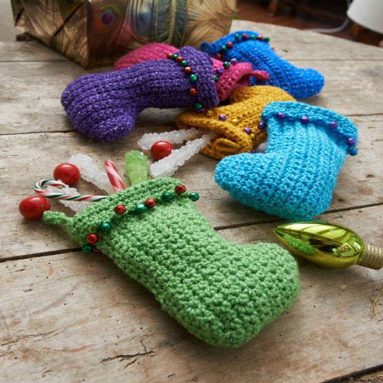 Colorful DIY Crocheted Stockings