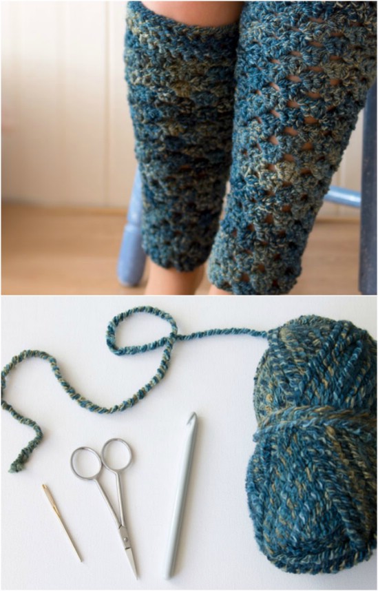 Warm And Cozy Crocheted Leg Warmers
