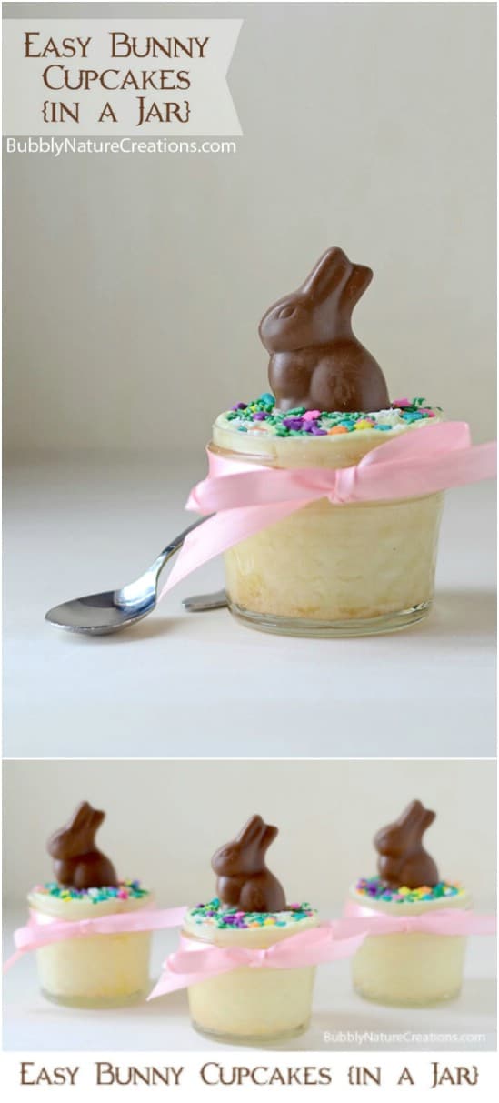 Easter Bunny Jar Cupcakes