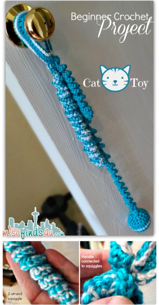 Super Easy Crocheted Cat Toy
