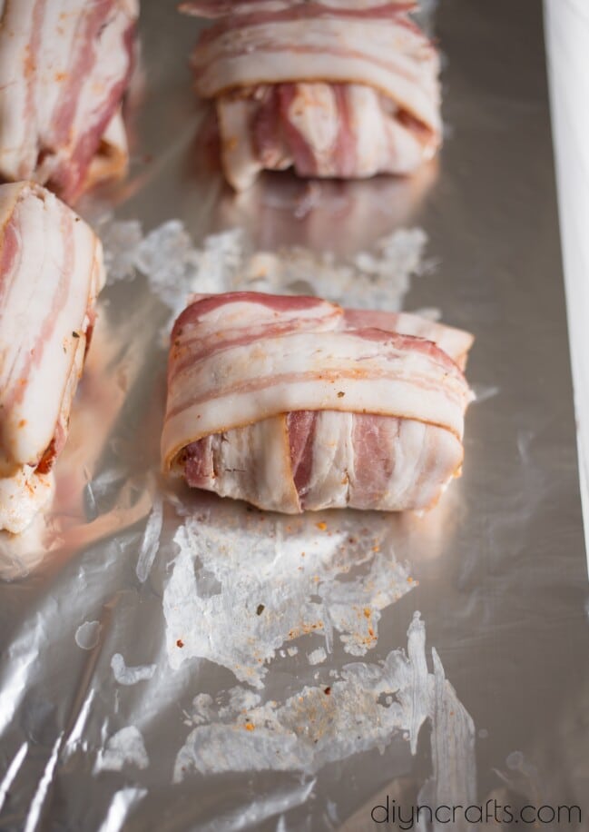 Wrapping in bacon.