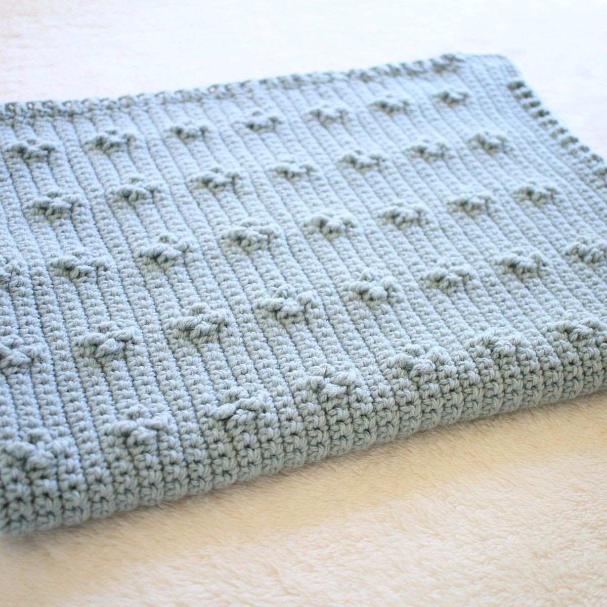 Blue crochet blanket