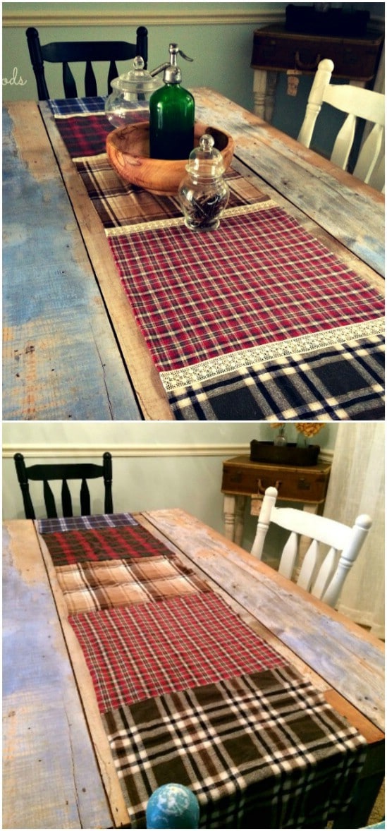 Flannel And Lace Table Runner