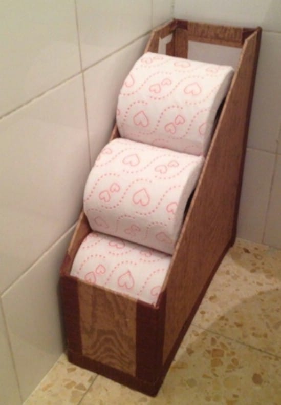 Clever And Easy Toilet Paper Storage