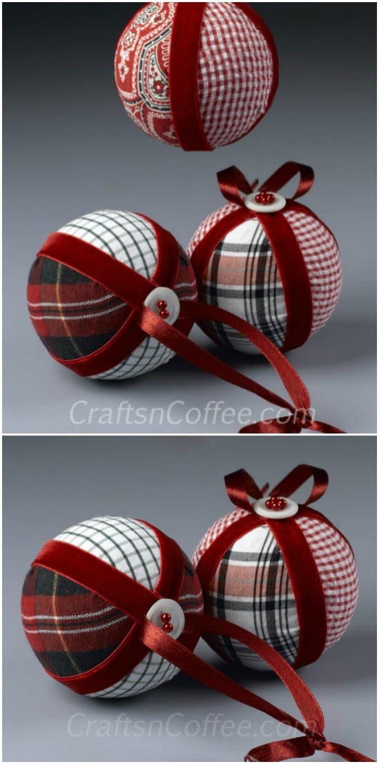 Flannel Patchwork Ornaments