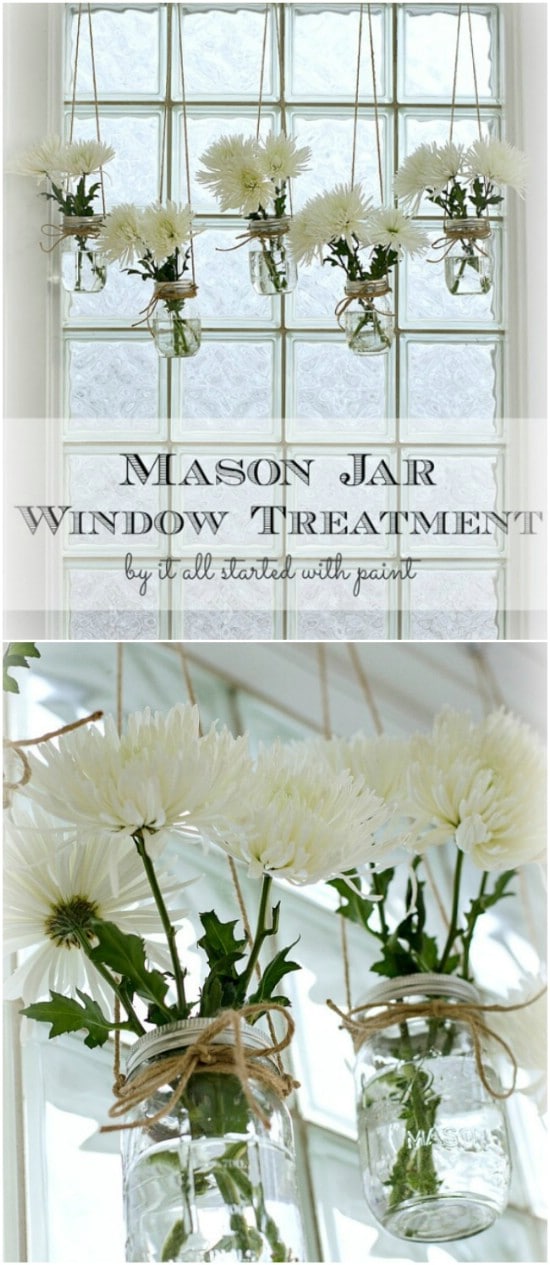 Mason Jar Window Treatment