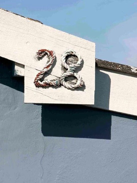 Rustic Cottage Rope Numbers