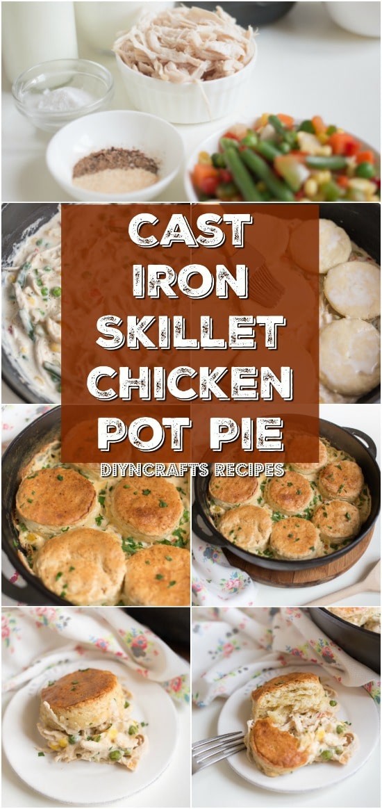Easy And Delicious – Cast Iron Skillet Chicken Pot Pie Is A Family Dinner Favorite {DIYnCrafts Recipes}
