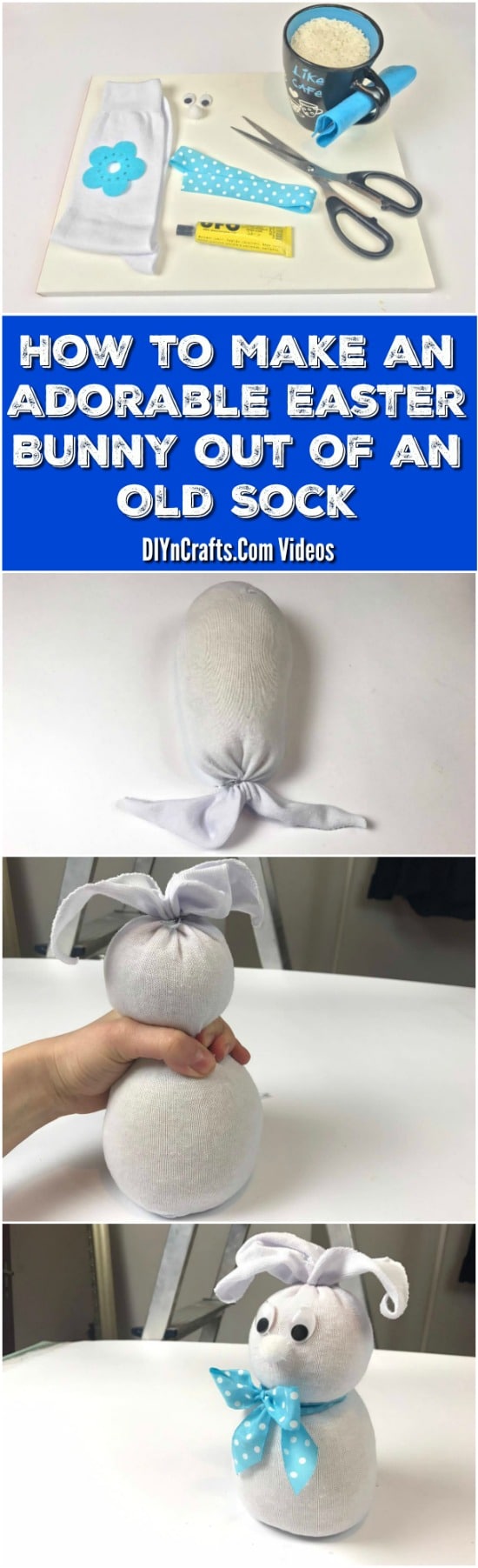How to Make an Adorable Easter Bunny Out of an Old Sock {Video tutorial}
