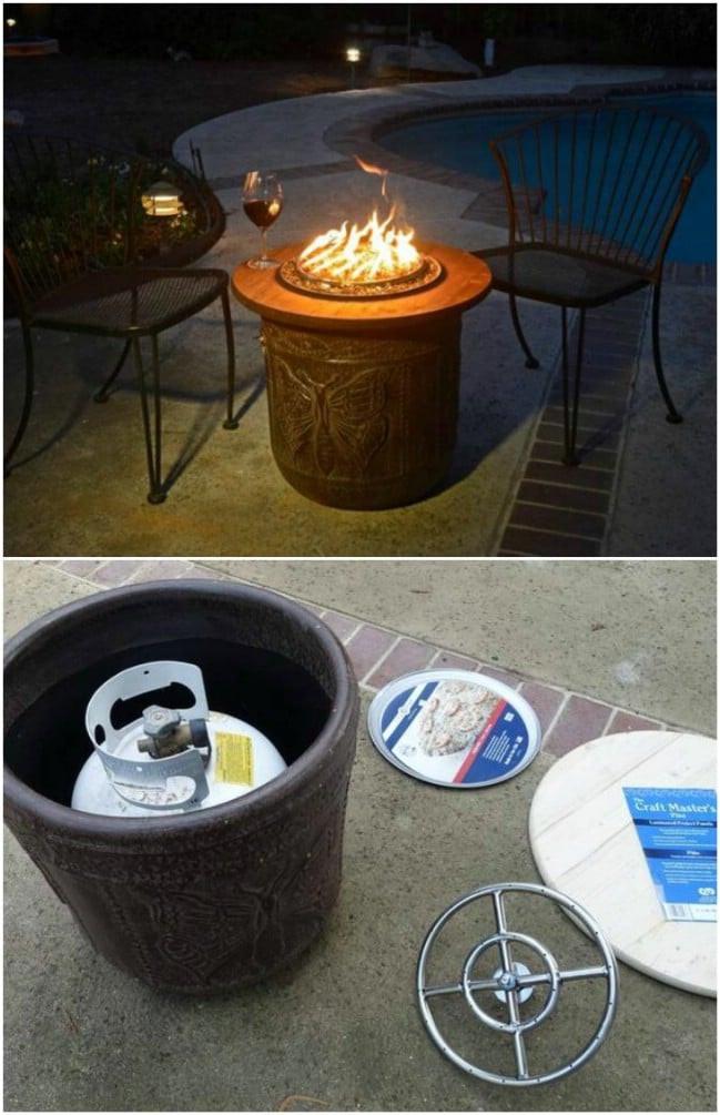 DIY Fire Top From Pizza Pan And Flower Pot