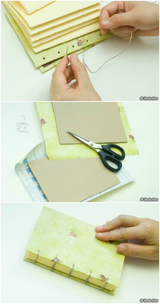 Make a unique journal using bookbinding techniques.