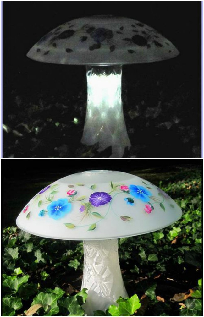 DIY Frosted Solar Mushroom