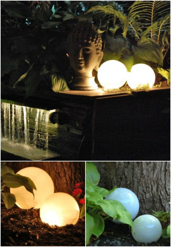 DIY Glowing Garden Light Orbs