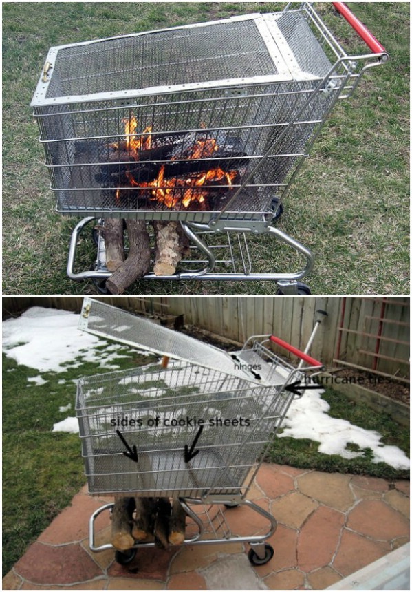 Shopping Cart Fire Pit