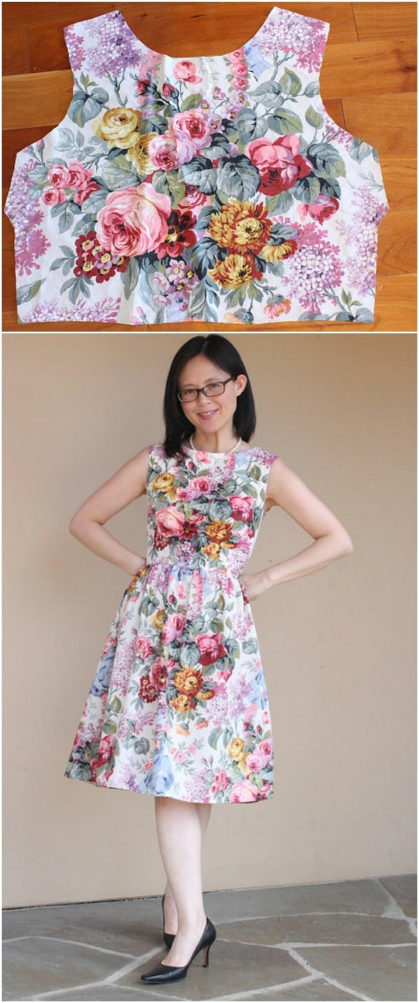 Repurposed Sheet Spring Dress