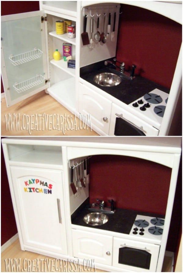DIY Play Kitchen From Entertainment Center