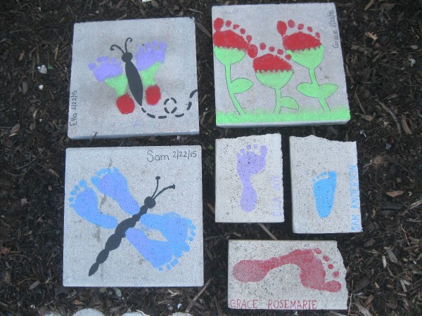 Whimsical DIY Footprint Stepping Stones