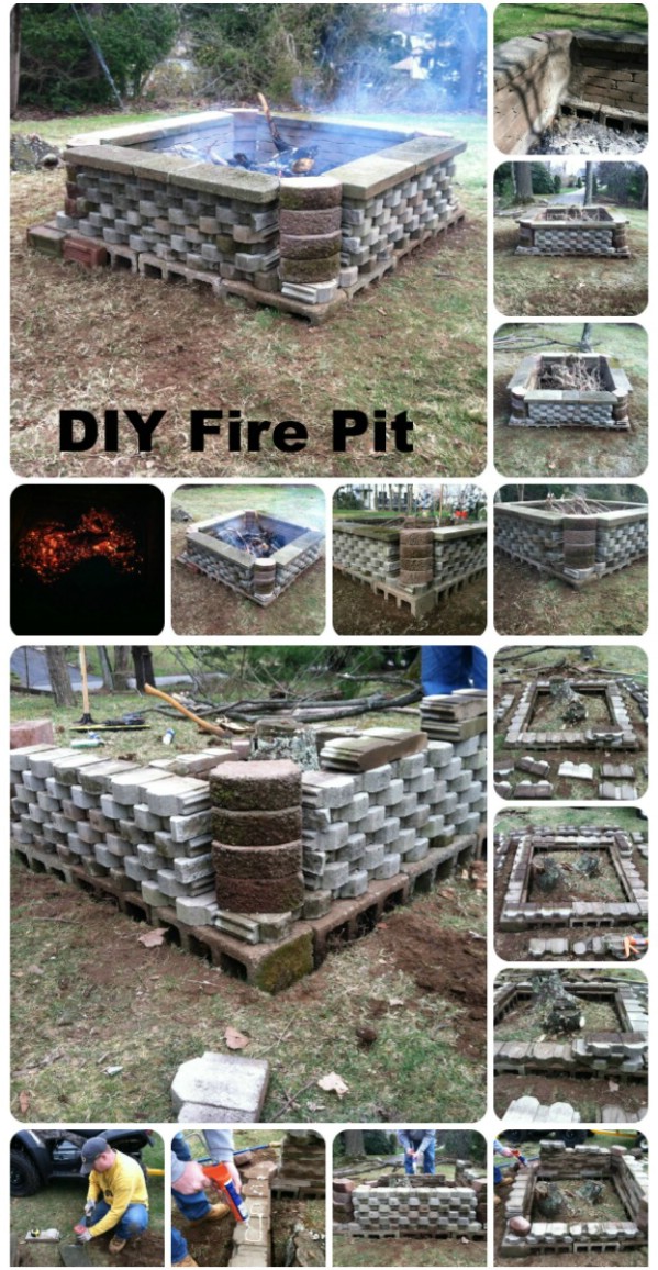 Large Squared Fire Pit