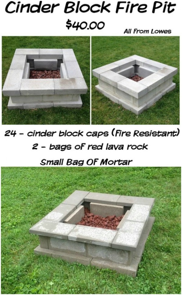 $40 Cinder Block Fire Pit