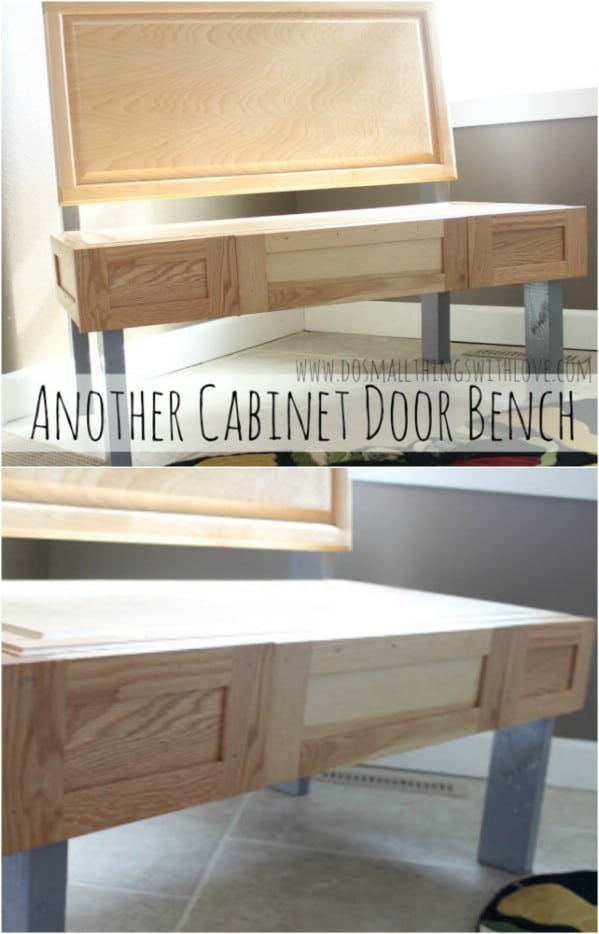 DIY Cabinet Door Bench