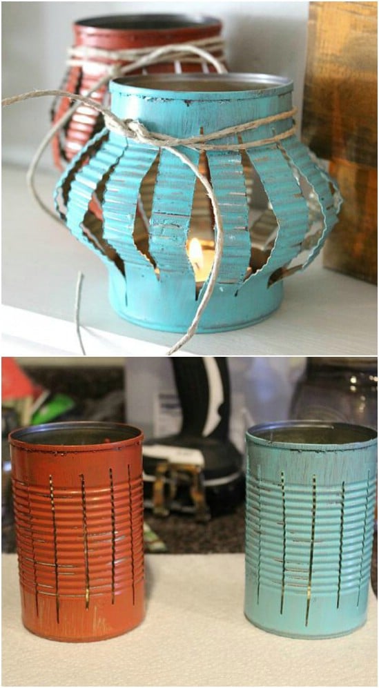 Upcycled Tin Can Tea Lanterns