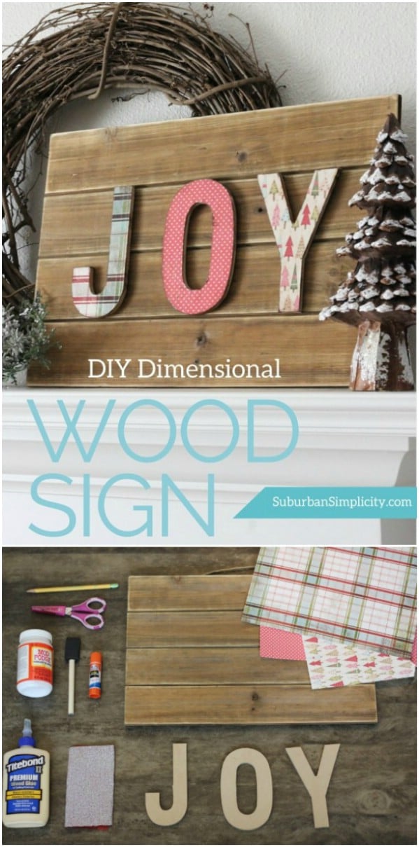 Three Dimensional DIY Holiday Sign