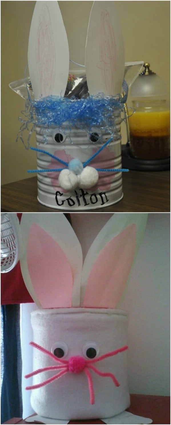 Upcycled Coffee Can Easter Baskets