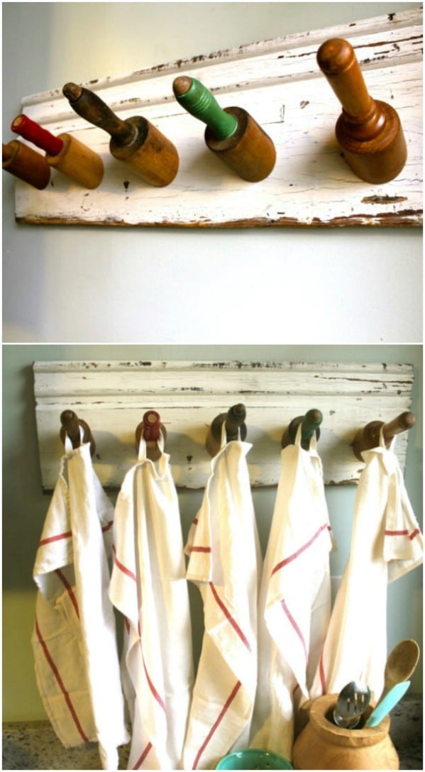 Farmhouse Style Rolling Pin Rack