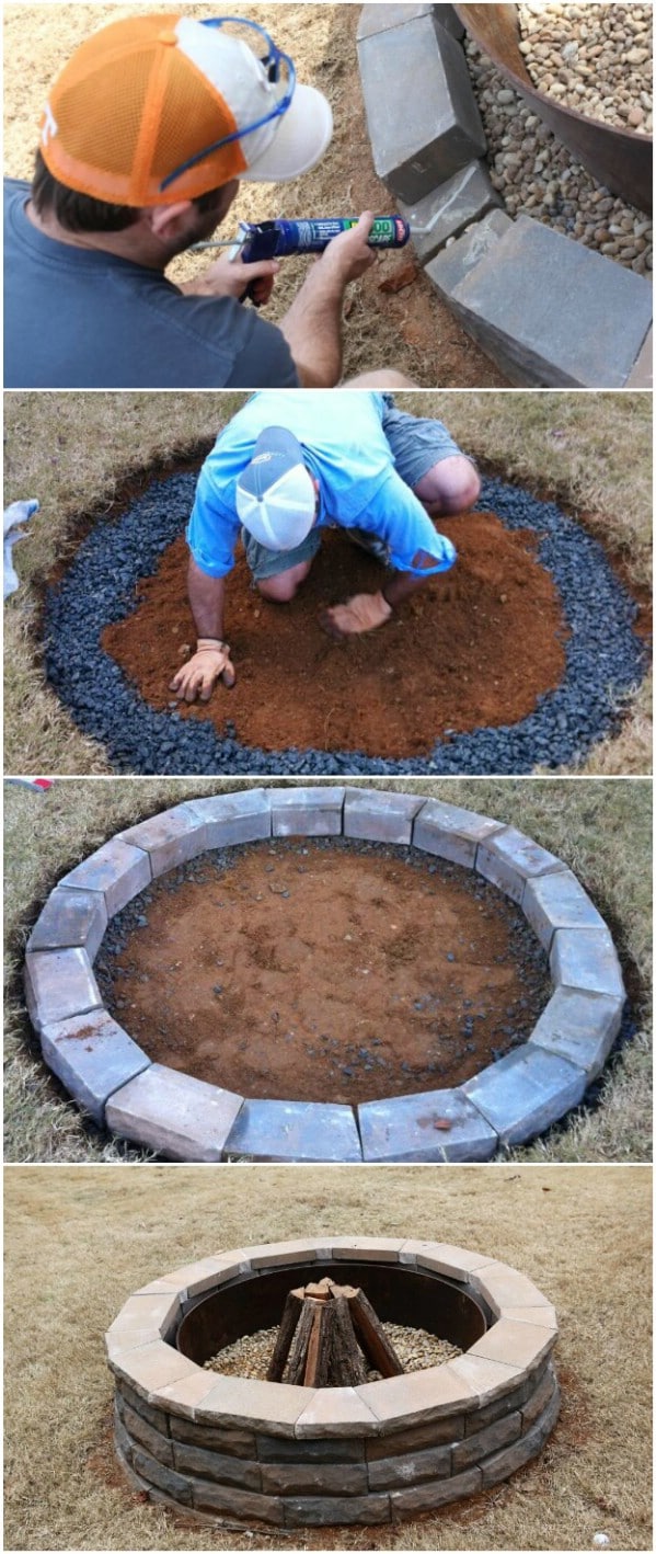 Easy Patio Paver Fire Pit