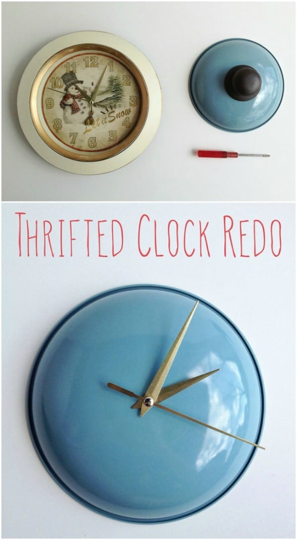 Upcycled Pot Lid Clock