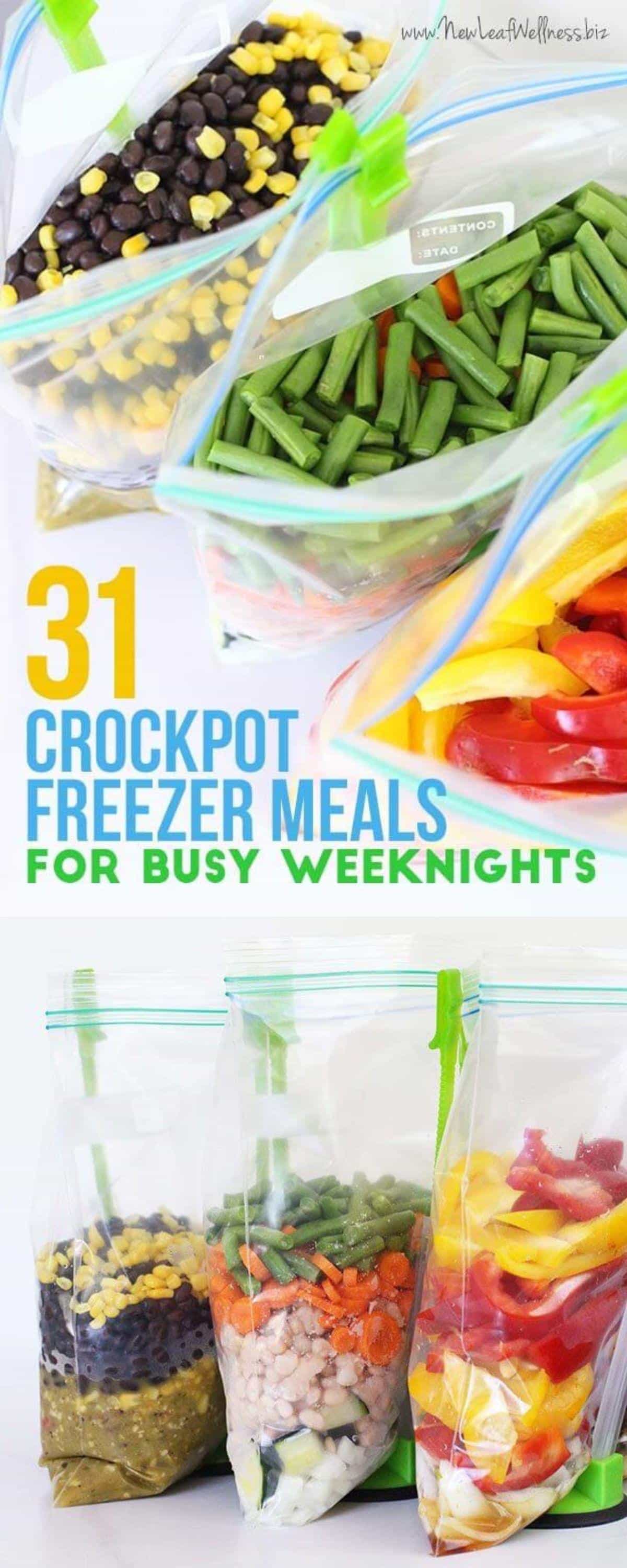 31 Crockpot Freezer Meals