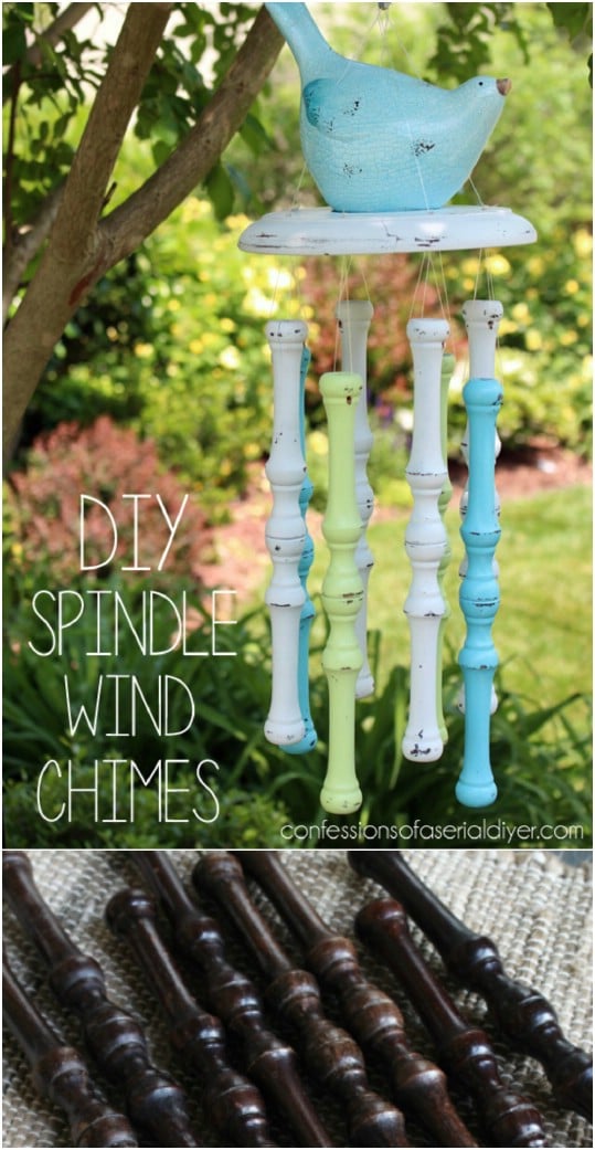 Upcycled Spindle Wind Chime