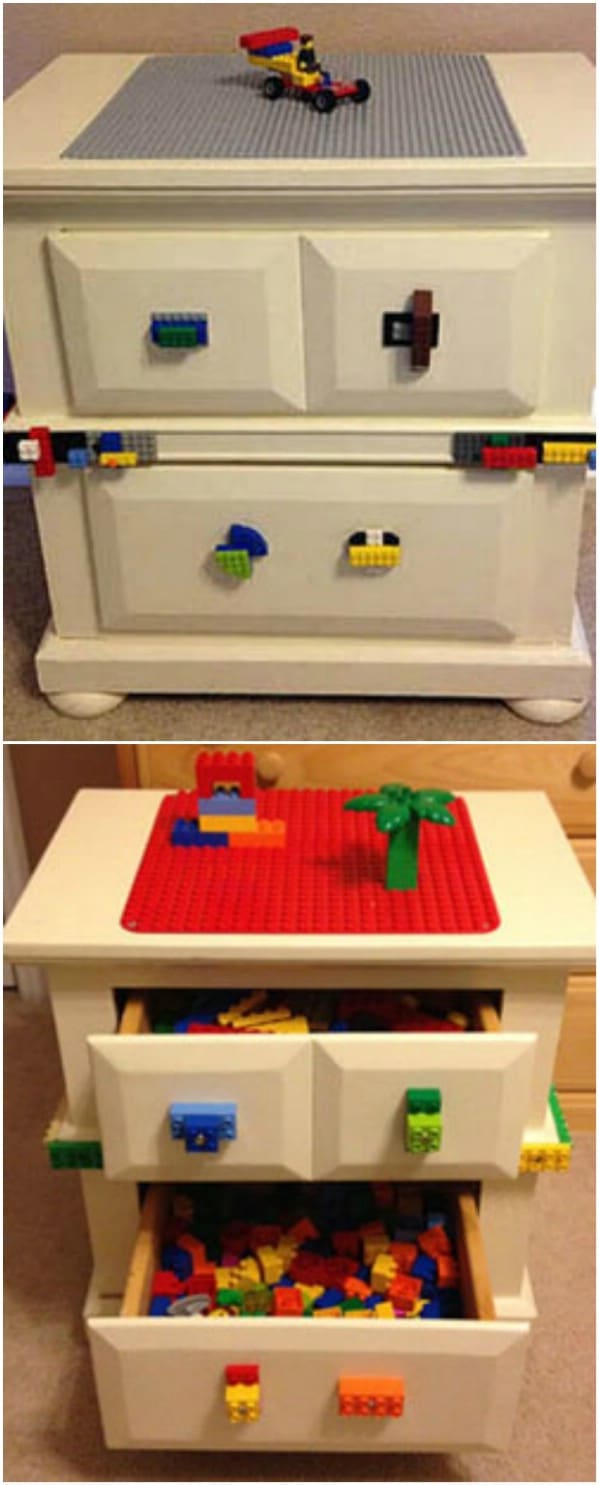 Bedside Table Turned Lego Desk