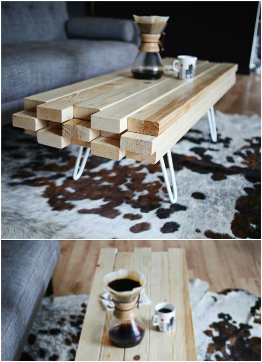 Simple Modern Wooden Coffee Table
